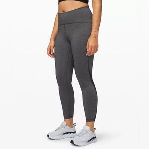 Lululemon Train Times 7/8 Pant Leggings 25" Heathered Black Women's Size 6